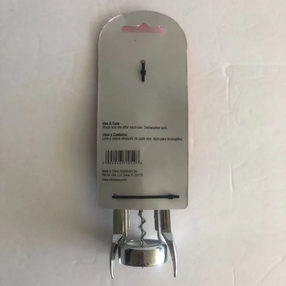 IMUSACork Screw Winged Metal Bottle Opener